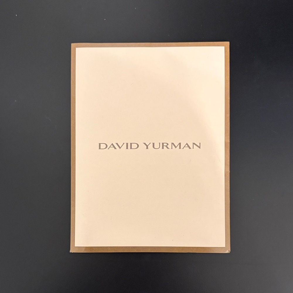 David Yurman Card and Polishing Cloth